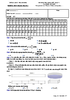 Đề kiểm tra KDCL lớp 12 lần I - Đề 3